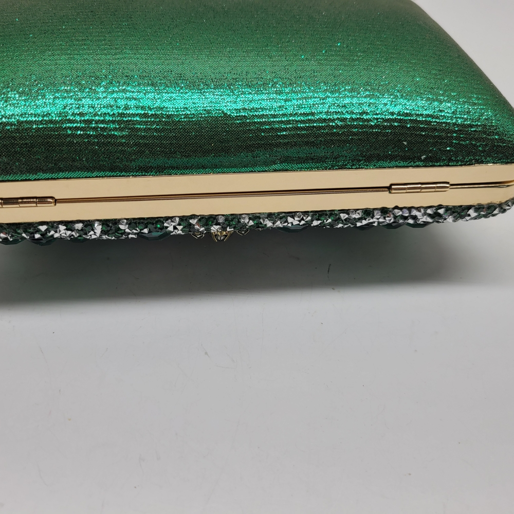 Source Unknown Green and Gold Clutch with Intricate Design - Picture 16 of 16